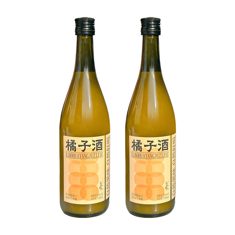 小花樣橘子酒750ml低度果酒瓶裝冰鎮果香解膩飲品微醺男女禮物 Xiao Hua Yang 750ml low alcohol fruit wine bottle of Orange wine, chilled fruit aroma relieving drink, slightly tipsy gift for men and women