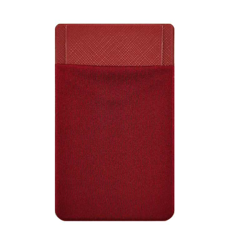 兜蓋款3M膠萊卡布手機背貼卡套防掉落遮擋卡片設計 3M Adhesive Lycra Fabric Phone Back Sticker Card Holder with Cover Design to Prevent Falling and Hide Cards