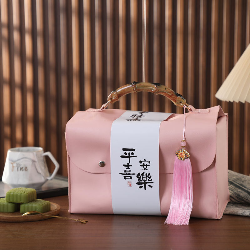 皮各禮盒空盒高端禮物盒子包裝盒手提袋伴手禮 Luxury Empty Leather Gift Box with Carry Bag, Wedding & Holiday Souvenir Packaging