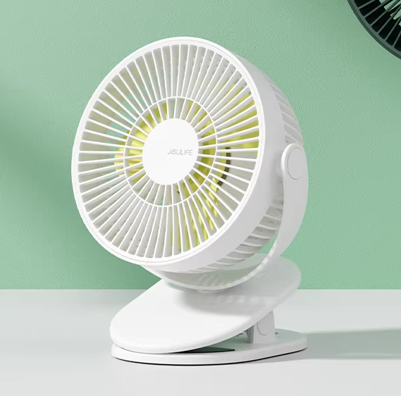 幾素廚房掛壁式小風扇小型學生宿舍床上衛生間輕音夾式USB可充電夾子辦公室桌上桌面牆壁廁所電扇超長續航 JISULIFE Wall-Mountable Clip Fan – Mini for Kitchen, Dorm, Bathroom – Ultra-Quiet, USB Rechargeable, Long Battery Life