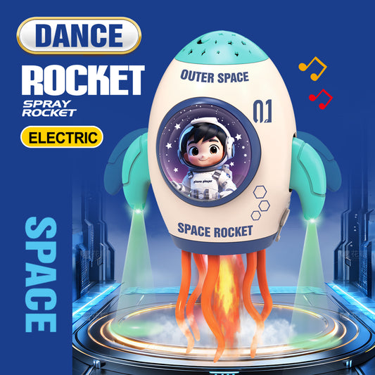 電動魔性跳舞火箭自動感應避障章魚兒童燈光玩具 Electric Funny Dancing Rocket, Auto Induction Obstacle Avoidance Octopus Kids Light Toy