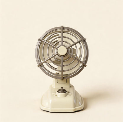 掌心的小可愛～mini 復古造型隨身便攜大風力充電小風扇 Little cutie for your palm–Mini retrostyle portable rechargeable fan with strong airflow