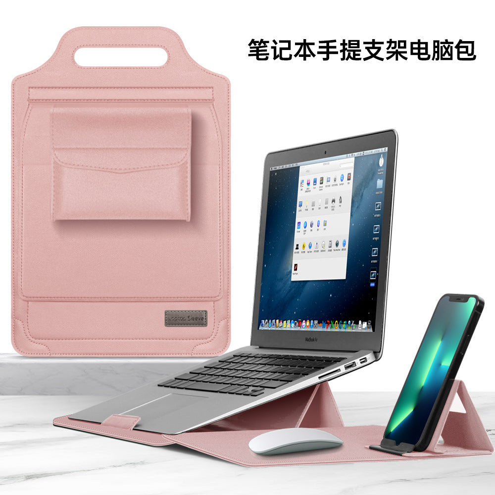筆記本手提電腦包適用蘋果MateBook 14寸華為聯想筆記本電腦支架收納內膽包 Laptop Handbag with Stand Storage Sleeve, Compatible with 14-inch MacBook, Huawei MateBook and Lenovo Laptops