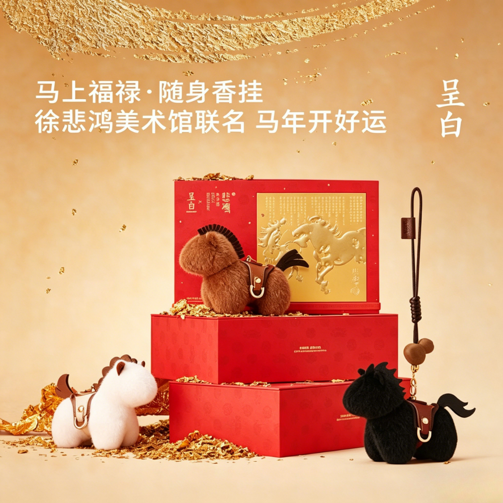 呈白馬上福祿香掛件汽車載香薰包掛生日禮物 CHENG BAI Immediately Fulu Fragrance Pendant Car carried Aromatherapy Bag Hanging Birthday Gift