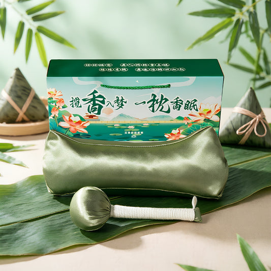 清涼一夏創意伴手禮套裝艾香枕艾草錘組合企業送員工禮品定制logo端午禮品 Cool Summer Creative Hand Gift Set with Ai Xiang Pillow and Ai Cao Hammer Combination, Enterprise Gifts for Employees, Customized Logo Dragon Boat Festival Gifts
