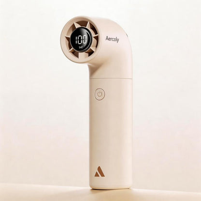 颶風小水管手持小風扇靜音迷你便攜隨身桌面 USB 數顯 Hurricane Small Tube Handheld Fan – Quiet, Mini, Portable, Desktop, USB, Digital Display