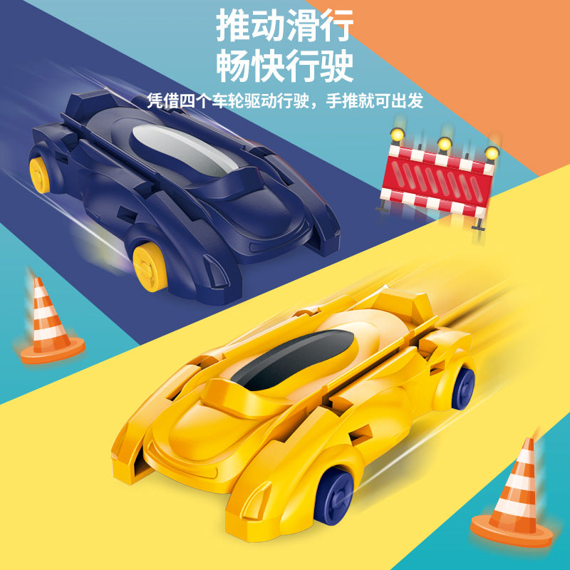 彈射車仔滑行車按壓一鍵發射變形競速彈射車兒童玩具 Multi-joint Movable Building Block Figure, Flexible Lucky Doll Robot Mannequin, Stress Relief & Educational Toy