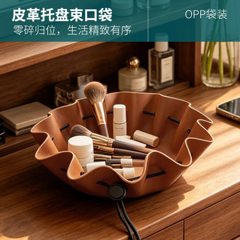 皮革骰子包抽繩束口袋收納包珠寶袋零錢收納袋 Leather dice bag drawstring pouch storage bag jewelry bag coin pouch