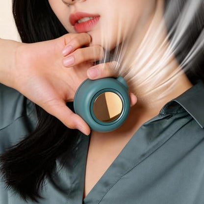 迷你掛脖子小風扇掛腰掛頸掛包夾衣服可夾領子充電式隨身便攜小型懶人手持無葉低音電風扇 USB 學生大風力外出 Mini Neck Fan–Clipon Waist/Neck/Bag/Clothing/Collar, Rechargeable, Portable, Compact, HandsFree, Bladeless, LowNoise USB Electric Fan–Strong Airflow for Students, Outdoor Use