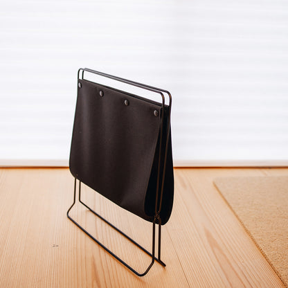 折疊拆裝皮革雜誌架置物收納架雜誌架落地桌面皮制資料架	 Foldable Leather Magazine Rack, Storage Organizer, Floor and Desktop Leather Document Rack