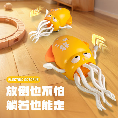 魔性跳舞章魚電動魷魚感應逃跑避障八爪魚兒童解壓釣魚玩具 Magic Dancing Octopus, Electric Squid Induction Escape Obstacle-Avoiding Octopus Kids Stress Relief Fishing Toy