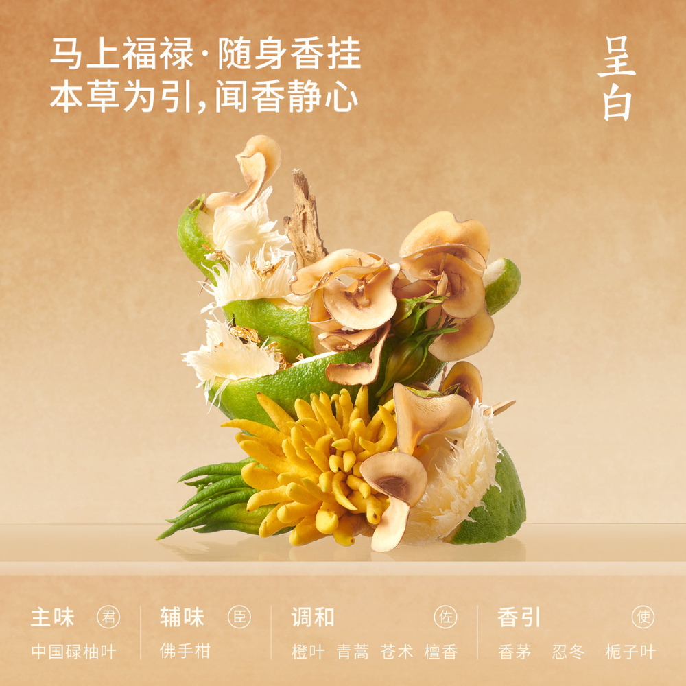 呈白馬上福祿香掛件汽車載香薰包掛生日禮物 CHENG BAI Immediately Fulu Fragrance Pendant Car carried Aromatherapy Bag Hanging Birthday Gift