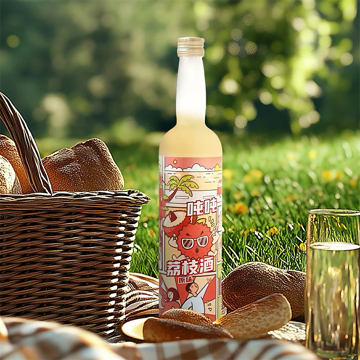 小花樣荔枝果酒6度258ml低度過年聚會微醺禮物甜酒 Xiao Hua Yang Litchi Wine 6% 258ml Low Alcohol Party Gift Sweet Wine