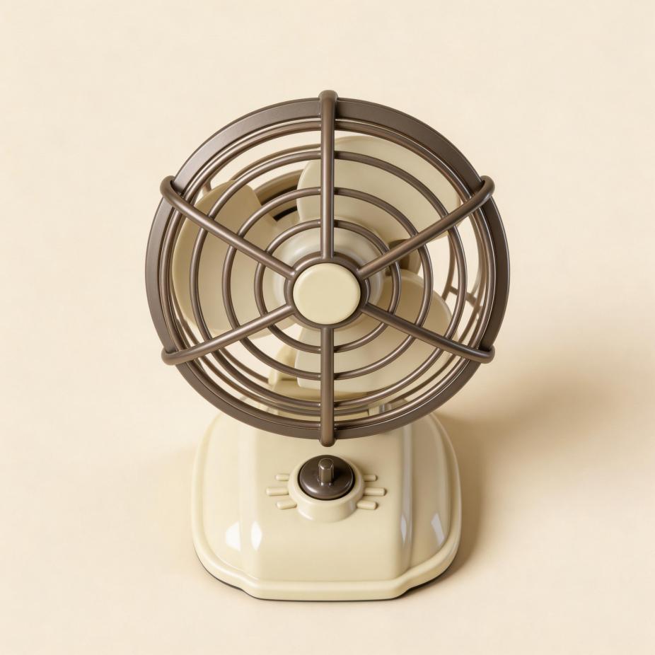 掌心的小可愛～mini 復古造型隨身便攜大風力充電小風扇 Little cutie for your palm–Mini retrostyle portable rechargeable fan with strong airflow