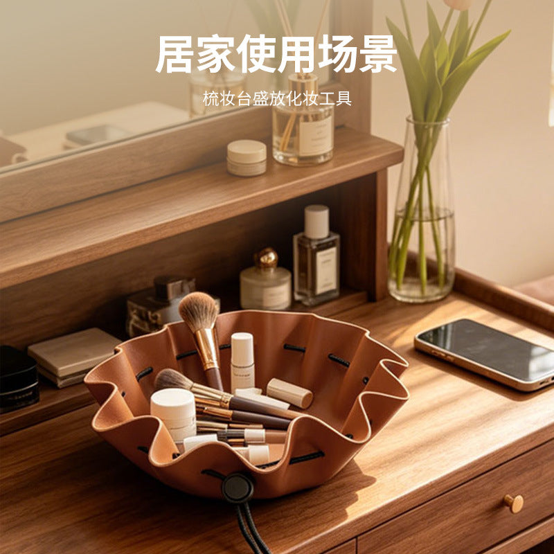 皮革骰子包抽繩束口袋收納包珠寶袋零錢收納袋 Leather dice bag drawstring pouch storage bag jewelry bag coin pouch