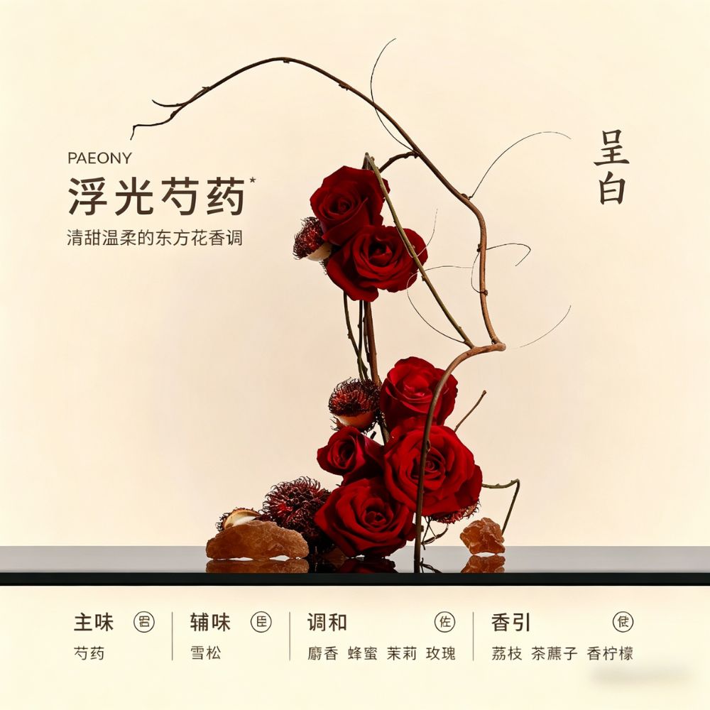 呈白十二花神浮光芍藥非遺瓷花香薰禮盒擴香石香氛禮 CHENG BAI Twelve Flower God Floating Light Peony Intangible Cultural Heritage Porcelain Floral Fragrance Gift Box Expanded Stone Fragrance Gift