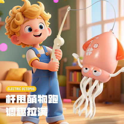 魔性跳舞章魚電動魷魚感應逃跑避障八爪魚兒童解壓釣魚玩具 Magic Dancing Octopus, Electric Squid Induction Escape Obstacle-Avoiding Octopus Kids Stress Relief Fishing Toy