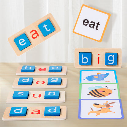 兒童智力字母英文卡片男孩女孩認知字母英語認知學習益智玩具 Kids Alphabet Flash Cards, Educational English Letter Learning Cognitive Toys for Boys & Girls