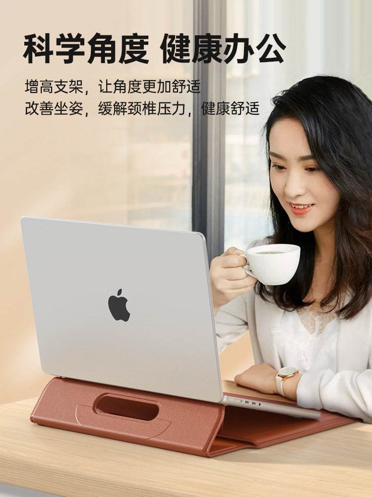 信封支架電腦包MacBook保護套14寸內膽包防水耐磨高級感 14 Inch MacBook Envelope Laptop Sleeve with Stand, Waterproof Wear Resistant Premium Cover