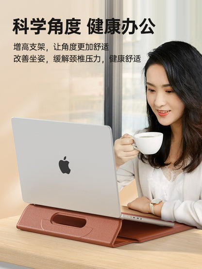 信封支架電腦包MacBook保護套14寸內膽包防水耐磨高級感 14 Inch MacBook Envelope Laptop Sleeve with Stand, Waterproof Wear Resistant Premium Cover