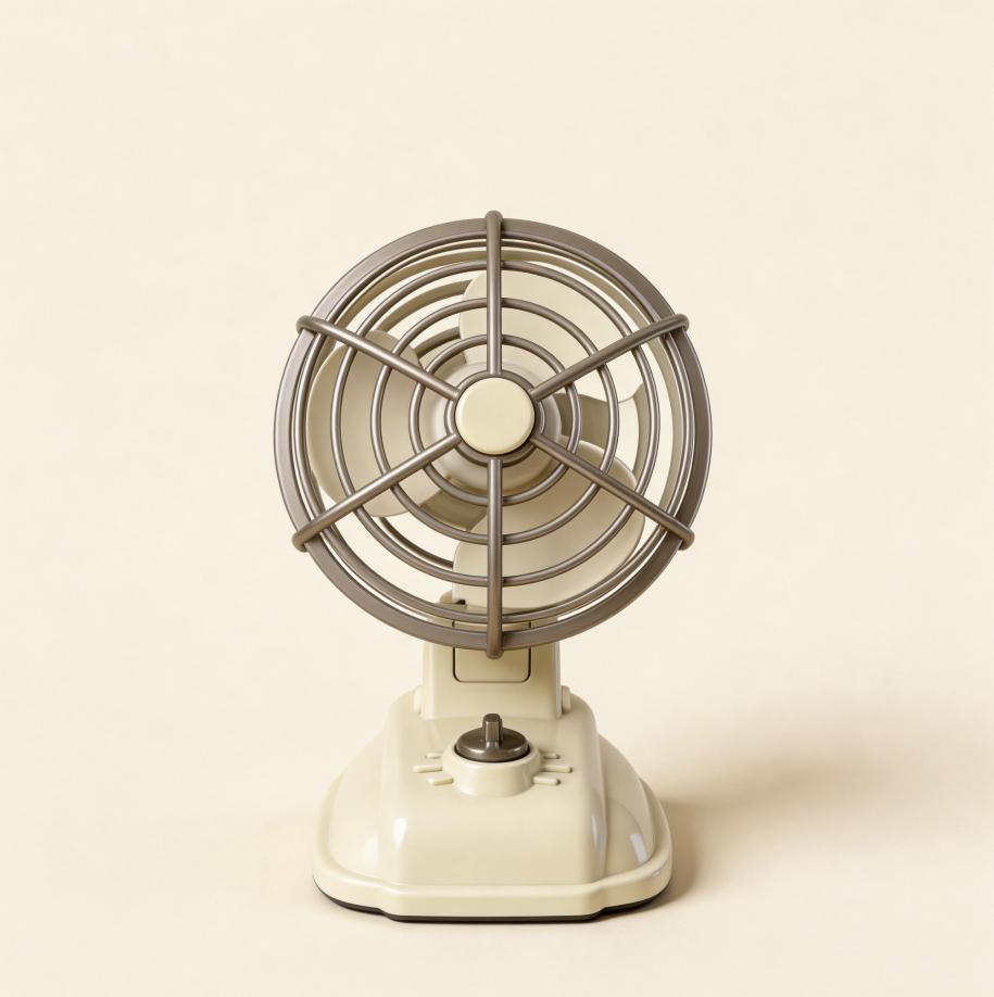 掌心的小可愛～mini 復古造型隨身便攜大風力充電小風扇 Little cutie for your palm–Mini retrostyle portable rechargeable fan with strong airflow