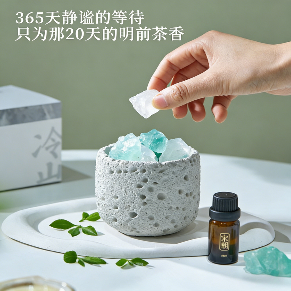 宋朝冷山擴香石香薰精油家用室內辦公室工位高級晶石擺件生日禮物 SONG CHAO Cold Mountain Fragrant Stone Aromatherapy Essential Oil Home Indoor Office Workstation Advanced Crystal Ornament Birthday Gift