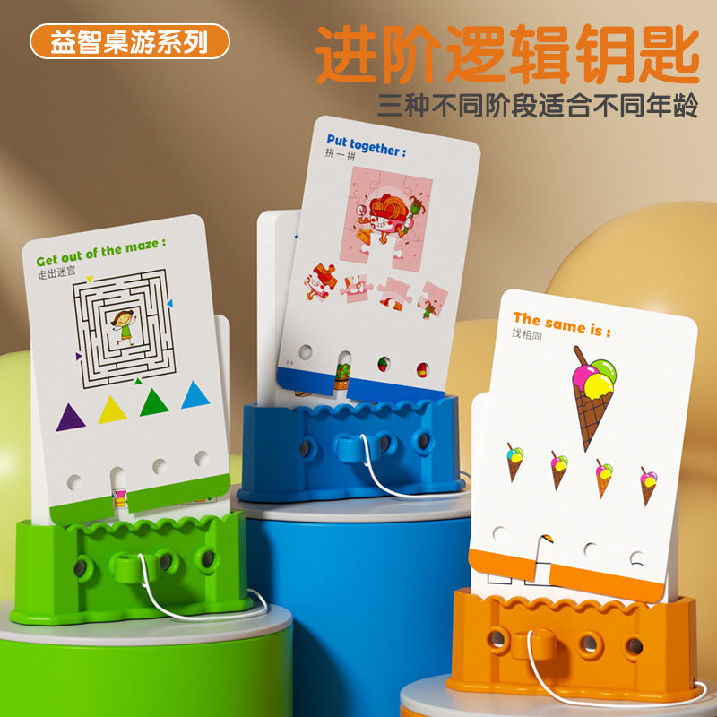 最強腦力邏輯鑰匙早教玩具邏輯思維訓練謎題遊戲益智玩具啟發孩子 Top Brain Power Logic Key Early Education Toy, Logical Thinking Training Puzzle Game, Educational Toy to Inspire Kids