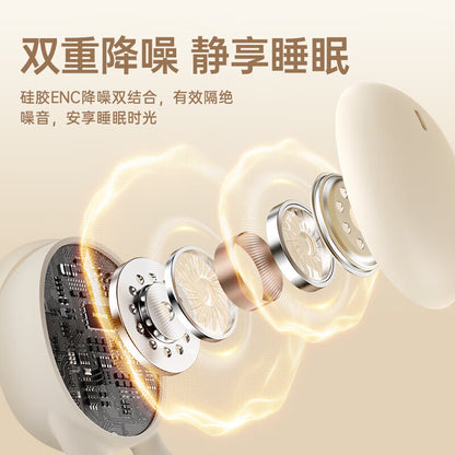 睿量（REMAX）側睡無壓感睡眠藍牙耳機適用蘋果華為降噪通話遊戲運動長續航asmr隔音耳塞通用 REMAX Side-sleeping pressure-free Bluetooth earphones with noise cancellation for Apple and Huawei, suitable for calls, gaming, workouts, and long battery life ASMR noise-isolating earbuds (universal)