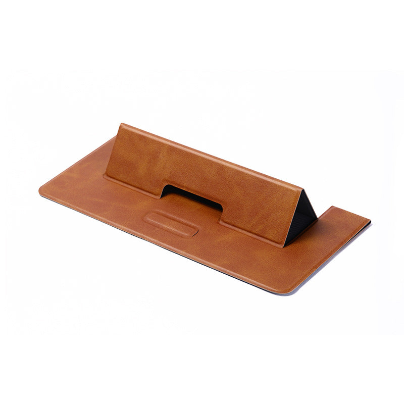 皮革桌面折疊商務支架適用於手機平板筆記本電腦支撐 Leather Foldable Desktop Business Stand, Compatible with Phones, Tablets and Laptops