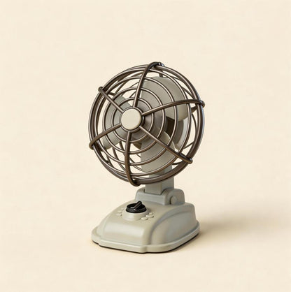掌心的小可愛～mini 復古造型隨身便攜大風力充電小風扇 Little cutie for your palm–Mini retrostyle portable rechargeable fan with strong airflow