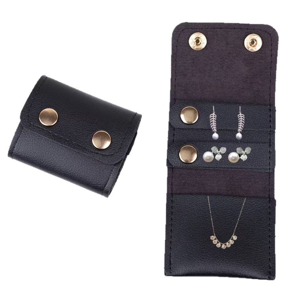 皮質多功能創意便攜時尚首飾袋旅行珠寶首飾收納迷你包 Multifunctional Creative Portable Stylish Leather Jewelry Pouch, Mini Travel Jewelry Storage Bag