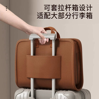 PU皮質六合一旅行收納袋懸掛式出差內衣褲分裝神器衣服旅行包 PU Leather 6-in-1 Hanging Travel Storage Bag for Packing Underwear and Clothes