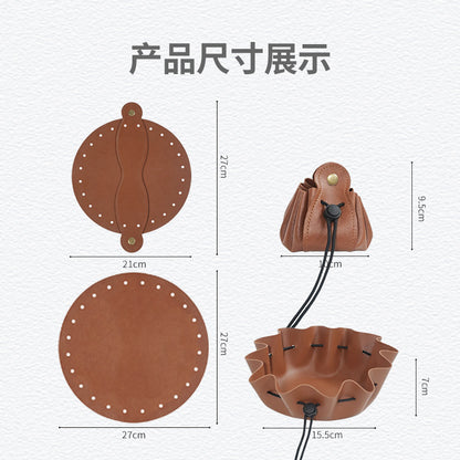 皮革骰子包抽繩束口袋收納包珠寶袋零錢收納袋 Leather dice bag drawstring pouch storage bag jewelry bag coin pouch