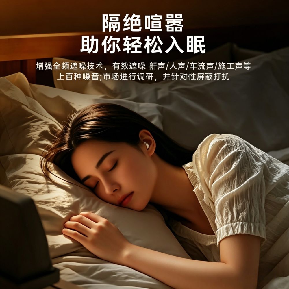 睿量（REMAX）2026新款睡眠藍牙耳機耳塞防噪音睡覺睡眠專用主動降噪無線入耳式無痛側睡不壓耳助眠asmr隔音 REMAX 2026 New Sleep Bluetooth Earbuds Anti noise Sleep Dedicated Active Noise Reduction Wireless In ear Pain free Side Sleep No pressure Ear Sleep Assistive ASMR Soundproofing