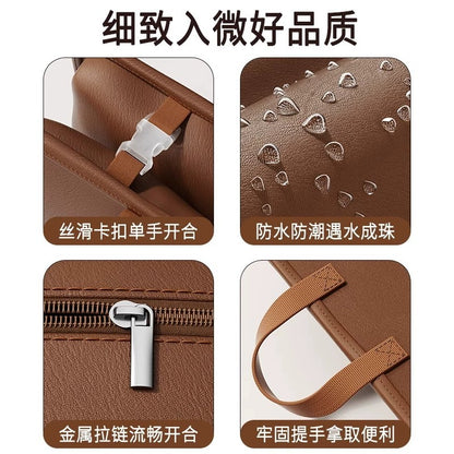 PU皮質六合一旅行收納袋懸掛式出差內衣褲分裝神器衣服旅行包 PU Leather 6-in-1 Hanging Travel Storage Bag for Packing Underwear and Clothes