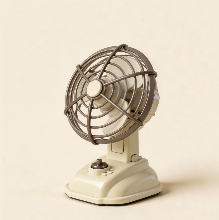 掌心的小可愛～mini 復古造型隨身便攜大風力充電小風扇 Little cutie for your palm–Mini retrostyle portable rechargeable fan with strong airflow