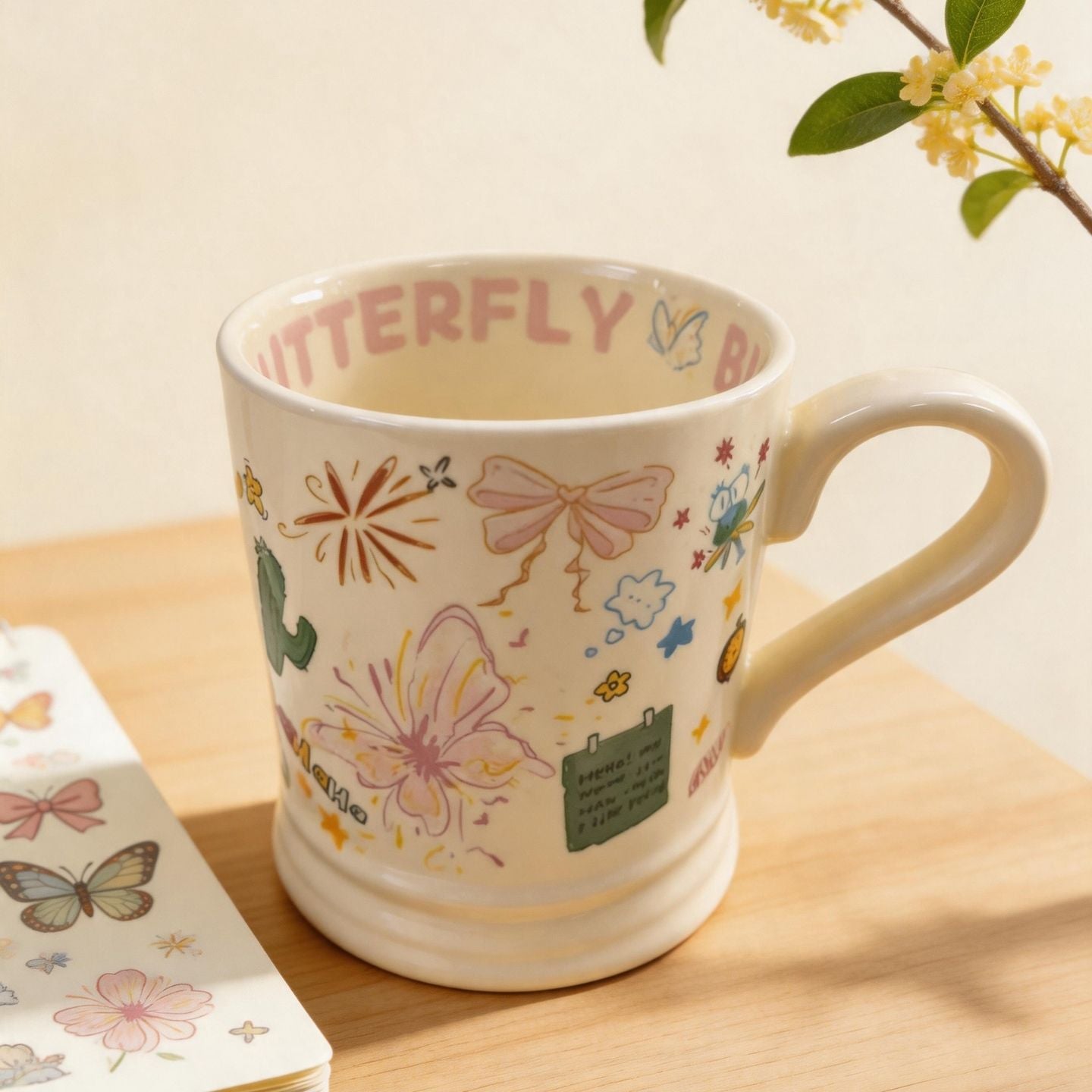 ins風可愛塗鴉陶瓷馬克杯 Ins-Style Cute Graffiti Ceramic Mug