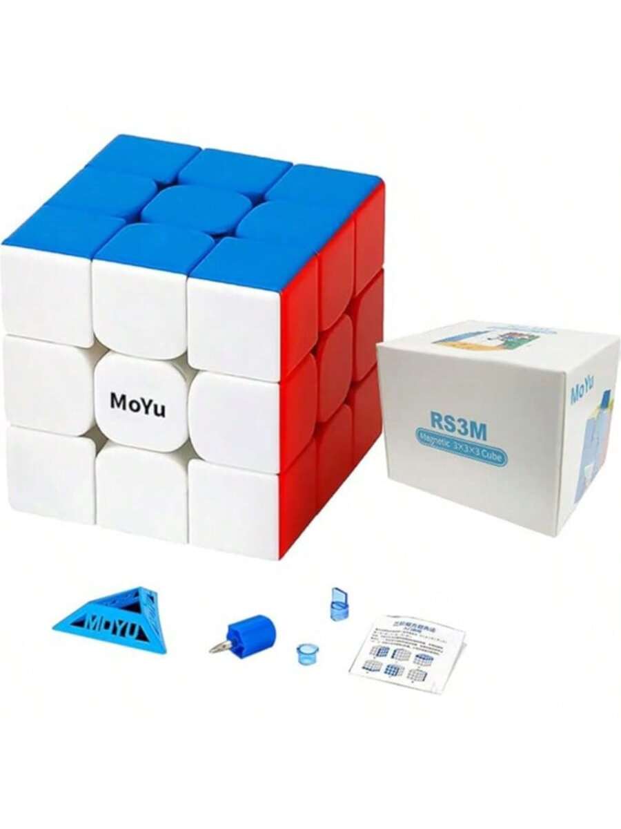 魔域RS3M磁力/磁懸浮三階魔方比賽速擰3階智力魔方 Moyu RS3M Magnetic/Maglev 3x3 Magic Cube Speed Solving Competition