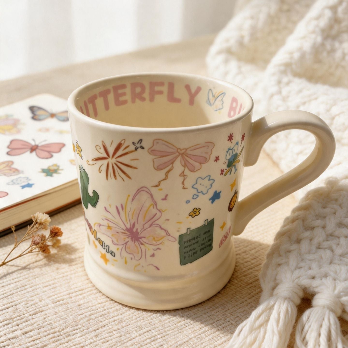 ins風可愛塗鴉陶瓷馬克杯 Ins-Style Cute Graffiti Ceramic Mug