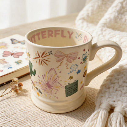 ins風可愛塗鴉陶瓷馬克杯 Ins-Style Cute Graffiti Ceramic Mug