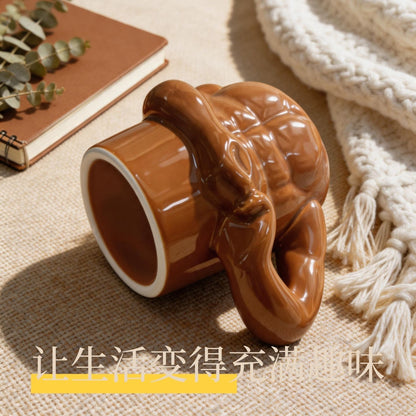 搞怪肌肉猛男陶瓷馬克杯 Title: Funny Muscle Man Ceramic Mug