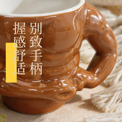 搞怪肌肉猛男陶瓷馬克杯 Title: Funny Muscle Man Ceramic Mug