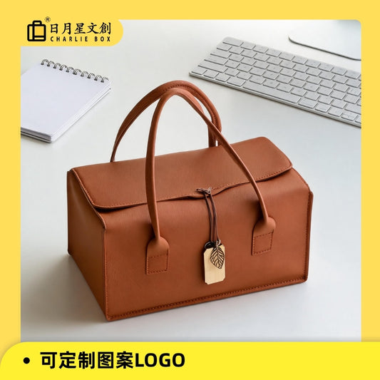 新款年貨零食伴手禮盒空盒高級感皮質包裝禮品盒 New Year Snack Gift Empty Box, Luxury Leather Packaging Gift Box