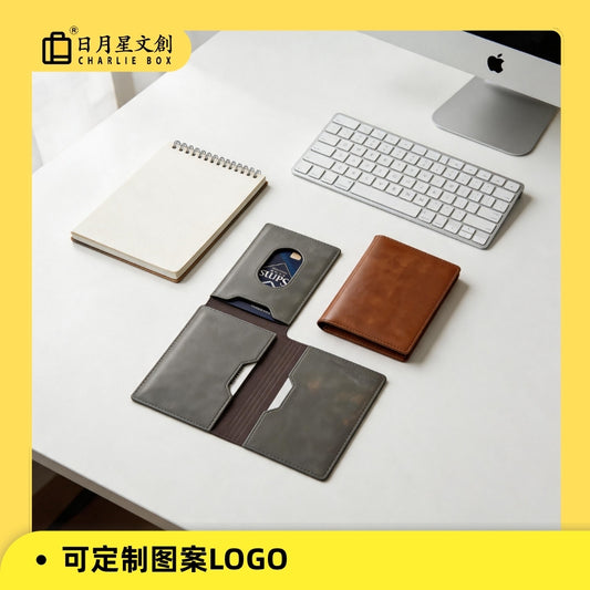 皮革旅行錢包戶外休閒男女復古純牛皮簡約護照夾  Vintage Genuine Leather Travel Wallet, Simple Passport Holder for Men & Women, Outdoor Casual Use