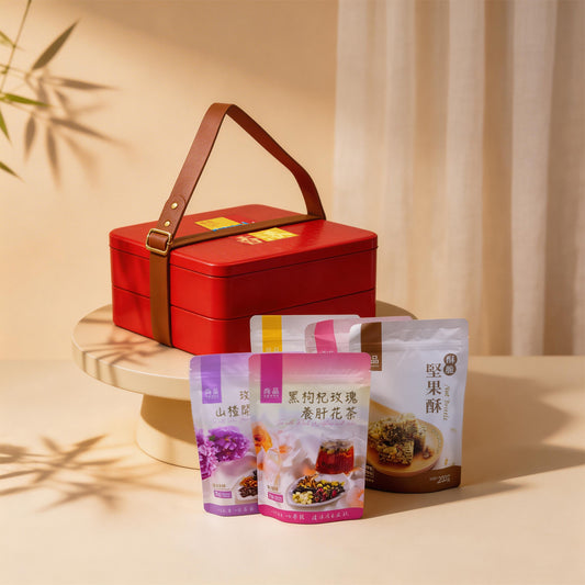 港萃・清潤茶點禮盒（雙層鐵盒） Harbor Essence ・ Refreshing Tea Snack Gift Box (Double-layer Tin)