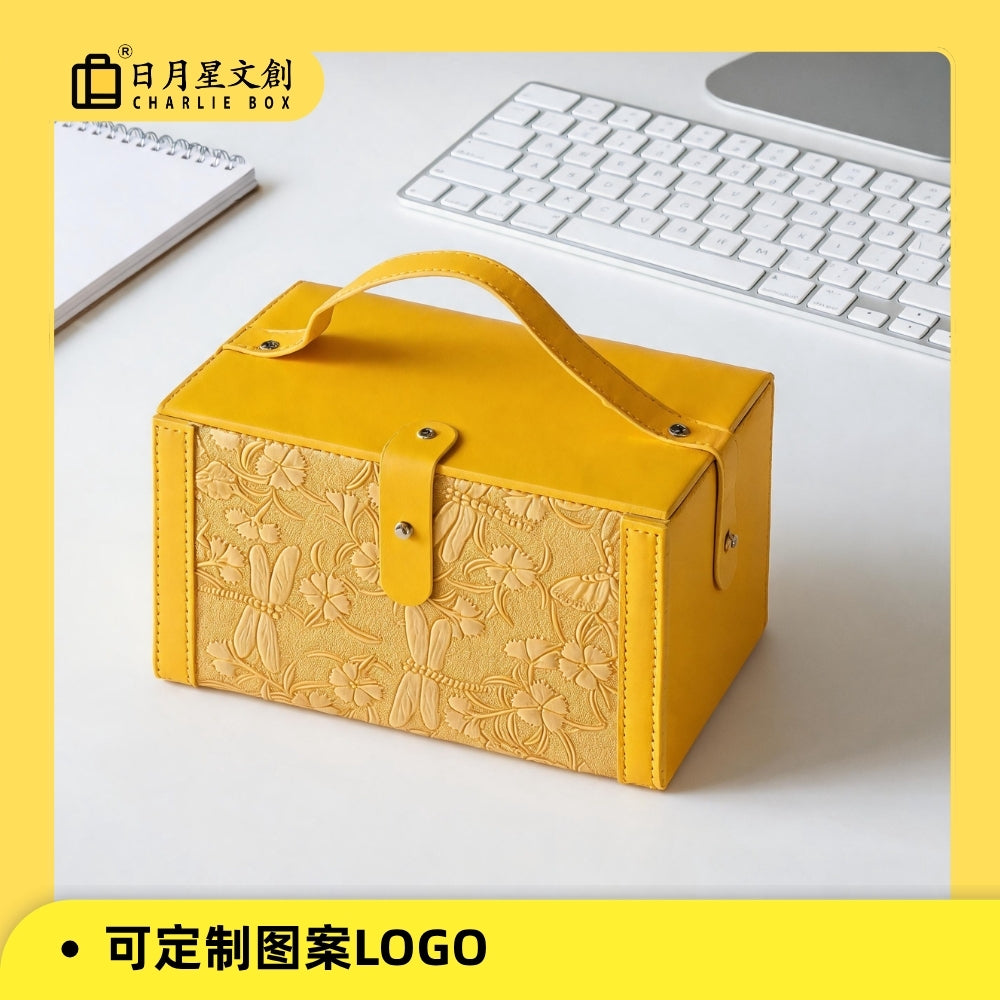 蝶戀花輕奢皮質禮盒結婚伴手禮喜糖盒員工福利禮品 Butterfly Love Luxury Leather Gift Box | Wedding Favor Candy Box | Corporate Staff Benefit Gifts