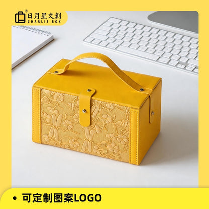 蝶戀花輕奢皮質禮盒結婚伴手禮喜糖盒員工福利禮品 Butterfly Love Luxury Leather Gift Box | Wedding Favor Candy Box | Corporate Staff Benefit Gifts