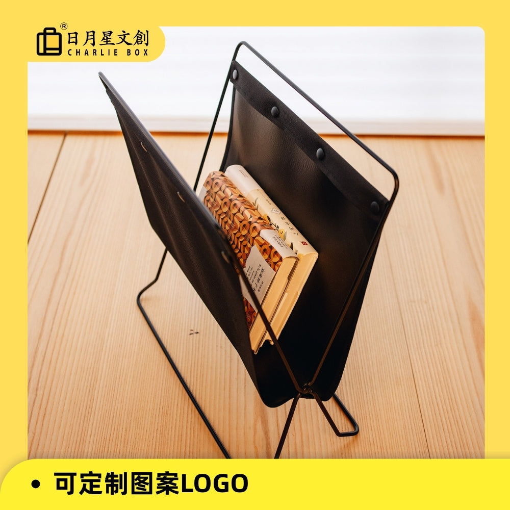 折疊拆裝皮革雜誌架置物收納架雜誌架落地桌面皮制資料架	 Foldable Leather Magazine Rack, Storage Organizer, Floor and Desktop Leather Document Rack