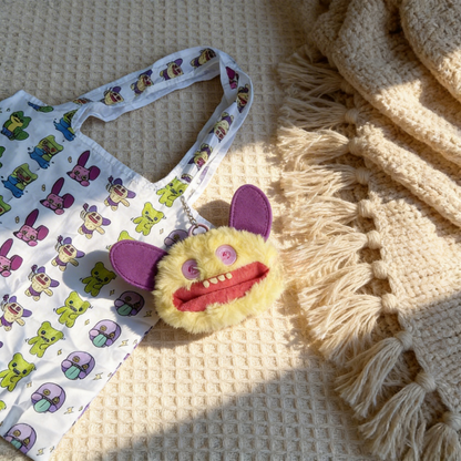 萌牙怪獸便攜收納包 Cute Monster Portable Storage Tote Bag