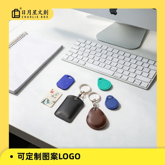 皮質AirTag保護套寵物藍牙定位器鑰匙扣皮套 Leather AirTag case, pet Bluetooth tracker, keychain cover